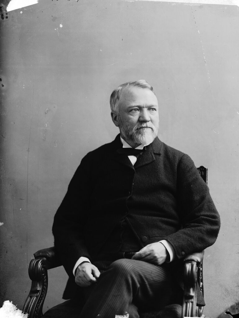 Retrato de Andrew Carnegie do acervo da Biblioteca do Congresso