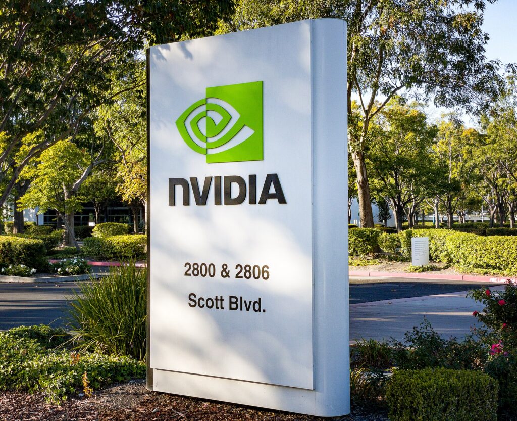 Placa da Nvidia, empresa no centro da corrida pelos chips da bolha da IA
