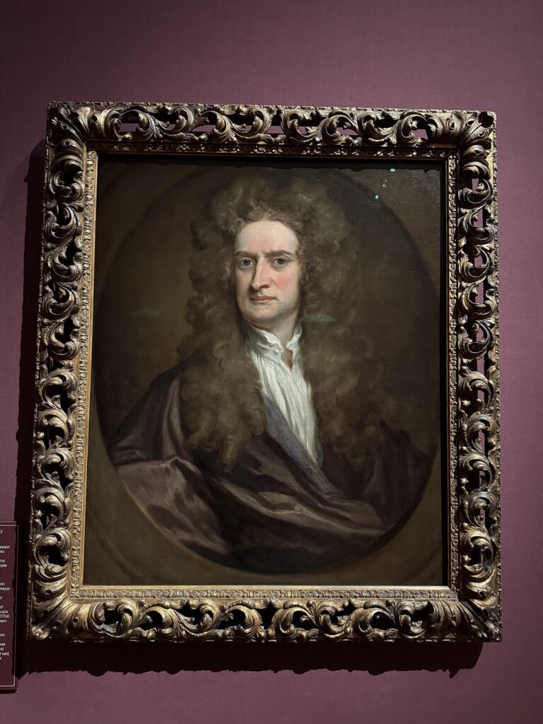 Retrato de Isaac Newton em 1702, já à frente da Casa da Moeda