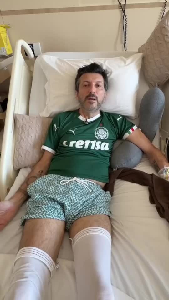 Lito Sousa em vídeo gravado no hospital