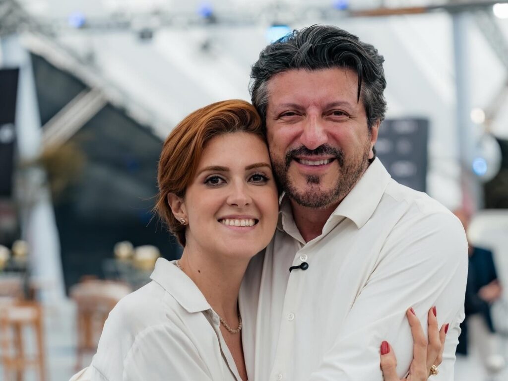 Lito Sousa com a esposa, Mila Seidl