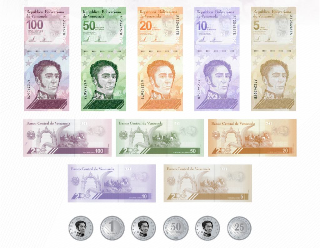 Notas de bolívar, a moeda de quem vai viajar para a Venezuela