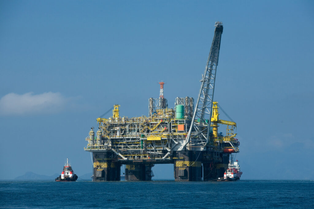 Plataforma de petróleo da Petrobras, que ajudou o valor de mercado da Petrobras a crescer