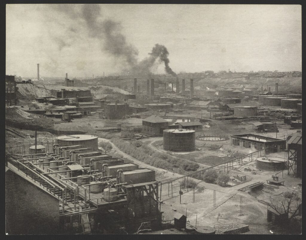 Refinaria da Standard Oil em Cleveland, em 1889